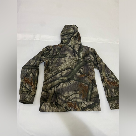 Under Armour Mossy Oak Camo Big Pink Logo Hoodie Women's Small Semi-Fitted - Picture 2 of 9